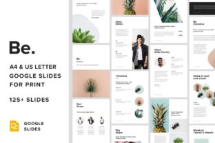 BE - Vertical A4 US Letter Google Slides Presentation Template 30 Photos