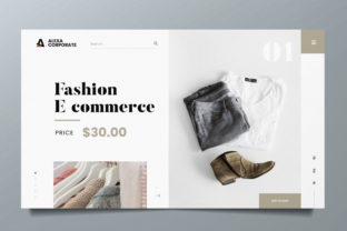Fashion Ecommerce Web Header PSD and AI
