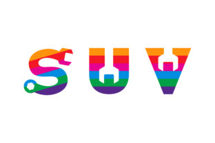 SUV Colorful Logo Design Template